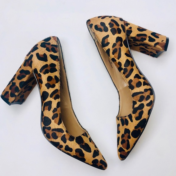 Banana Republic Shoes - Banana Republic Leopard Cow Hair Block Heels